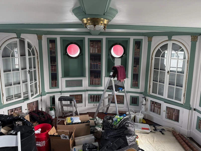 Historic home wallpaper installation