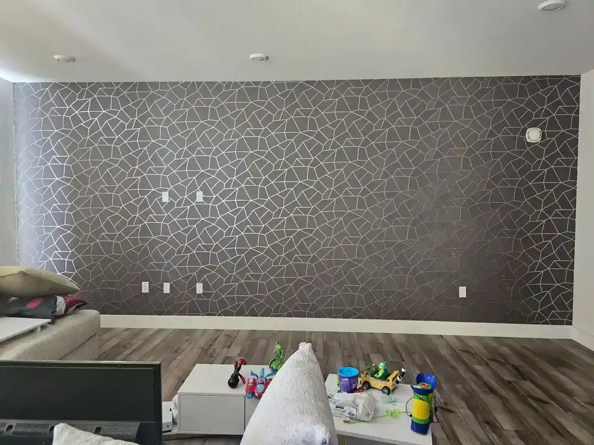 Wallpaper installation project in Bloomington